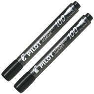 PILOT Permanent Marker 100 1,0 mm, černý, balení 2 ks - Marker
