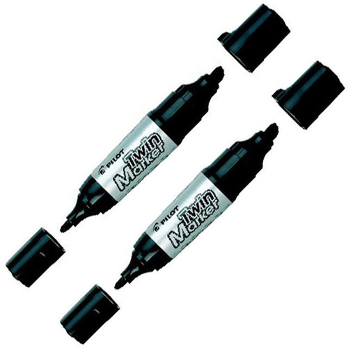 PILOT TwinMarker Jumbo 1,0 a 6,5 mm, černý, balení 2 ks - Marker - Main image