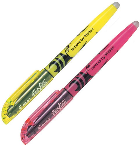 PILOT FriXion Light 1,0 - 3,3 mm, žlutý a růžový, balení 2 ks - Highlighter - Main image