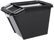 PLAST TEAM Aufbewahrungsbox REC 58l, 65x39,5x43,8cm mit Deckel PH BLACK - Aufbewahrungsbox