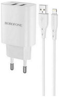 Borofone BN2 Smart nabíječka pro iPhone 2.1A bílá - Nabíječka do sítě