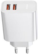 Baseus Travel Adapter with Dual 5A Fast Charging Function, White - Travel Adapter