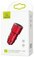 USAMS C10 US-CC059 Car Charger with Fast Charging Function, Red - Car Charger