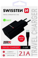 Swissten nabíječka microUSB Dual Smart IC 2.1A - Nabíječka do sítě