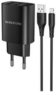 Borofone BN2 Smart nabíječka pro iPhone 2.1A černá - Nabíječka do sítě