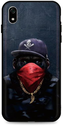 TopQ Cover Xiaomi Redmi 7A Silicone Monkey Gangster 46718 - Phone Cover - Main image