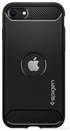 Spigen Cover Rugged Armor iPhone SE 2020 silicone black 49547 - Phone Cover