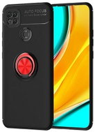 TopQ Cover Xiaomi Redmi 9C Silicone Black with Red Ring 52752 - Phone Cover