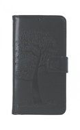 TopQ Wallet Phone Case for iPhone 13 Black Tree Owls 66363 - Phone Case