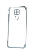 TopQ Cover Frame Xiaomi Redmi Note 9 Silicone Silver 63517 - Phone Cover