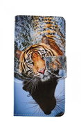 TopQ Wallet Phone Case for Samsung A12  Brown Tiger 60131 - Phone Case