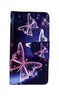 TopQ Wallet Phone Case for Xiaomi Redmi 7A Blue with Butterflies 44129 - Phone Case
