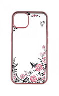 TopQ Cover iPhone 13 Silicone Pink with Pink Flowers 67831 - Phone Cover
