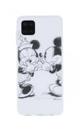 TopQ Cover Samsung A12 Silicone Mickey and Minnie White 68912 - Phone Cover