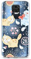 TopQ Kryt Xiaomi Redmi Note 9 silikón Happy Cats 52423 - Kryt na mobil