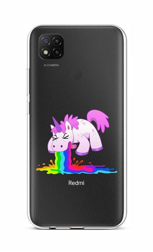 TopQ Cover Xiaomi Redmi 9C Silicone Rainbow Splash 53056 - Phone Cover - Main image