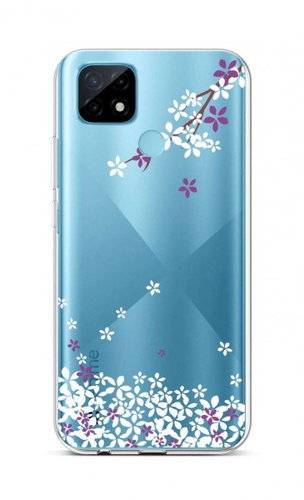 TopQ Cover Realme C21 silicone sakura flowers 59853 - Phone Cover - Main image