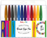 PENTEL Brush Sign Pen SES15-12 – súprava 12 farieb - Popisovače