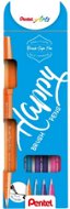 PENTEL Brush Sign Pen SES15-4Col/Happy - 4er-Set - Marker