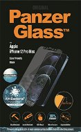 PanzerGlass Edge-to-Edge Antibacterial Apple iPhone 12 Pro Max-hoz Anti-Glare réteggel, fekete - Üvegfólia