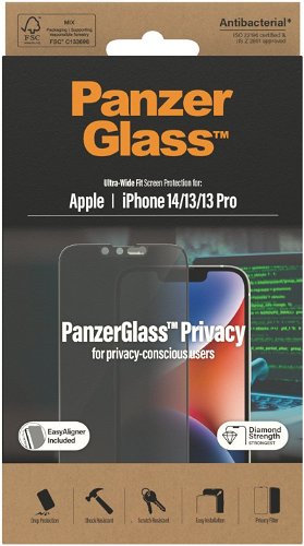 PanzerGlass Privacy Apple iPhone 14/13/13 Pro with installation frame - Glass  Screen Protector