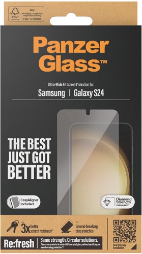 PanzerGlass Tempered Glass Screen Protector with EasyAligner - For Samsung  Galaxy S24 Ultra