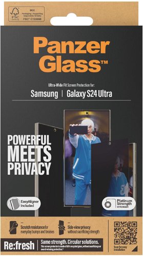 PanzerGlass Privacy Samsung Galaxy S24 Ultra s instalačním rámečkem - Glass Screen  Protector