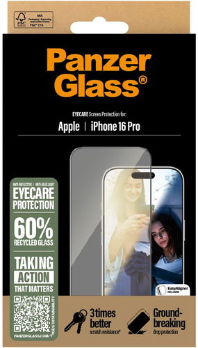 PanzerGlass EyeCare Apple iPhone 16 Pro s instalačním rámečkem - Ochranné sklo - Hlavní obrázek