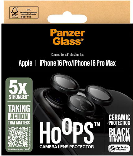 PanzerGlass HoOps Ceramic Apple iPhone 16 Pro/15 Pro/16 Pro Max/15 Pro Max černý titan - Ochranné sklo - Hlavní obrázek