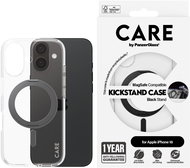 PanzerGlass CARE cover Apple iPhone 16 MagSafe KickStand clear/black + warranty against yellowing - Phone Cover