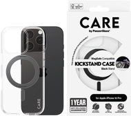 PanzerGlass CARE cover Apple iPhone 16 Pro MagSafe KickStand clear/black + warranty against yellowin - Phone Cover