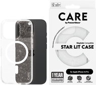 PanzerGlass CARE cover Apple iPhone 16 Pro MagSafe Star Lit glitter/white + warranty against yellowi - Phone Cover