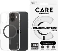 PanzerGlass CARE cover Apple iPhone 16 MagSafe Combat clear/black + warranty against yellowing - Phone Cover