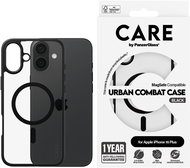 PanzerGlass CARE cover Apple iPhone 16 Plus MagSafe Combat black / black + warranty against yellowin - Phone Cover