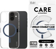 PanzerGlass CARE cover Apple iPhone 16 MagSafe Combat clear/blue + warranty against yellowing - Phone Cover