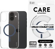 PanzerGlass CARE cover Apple iPhone 16 Plus MagSafe Combat clear/blue + warranty against yellowing - Phone Cover