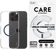 PanzerGlass CARE cover Apple iPhone 16 Pro Max MagSafe Combat clear/blue + warranty against yellowin - Phone Cover