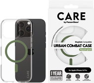 PanzerGlass CARE cover Apple iPhone 16 Pro MagSafe Combat clear/green + warranty against yellowing - Phone Cover