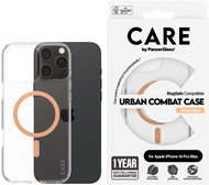 PanzerGlass CARE cover Apple iPhone 16 Pro Max MagSafe Combat clear/peach + warranty against yellowi - Phone Cover