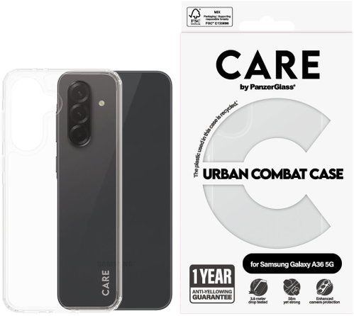 PanzerGlass CARE cover SSamsung Galaxy A36 5G Urban Combat clear - Phone Cover - Main image