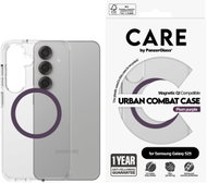 PanzerGlass CARE cover Samsung Galaxy S25 Urban Combat clear/purple QI (Plum Purple) - Phone Cover