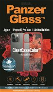 PanzerGlass ClearCase Antibacterial pre Apple iPhone 12 Pro Max (červený – Mandarin Red) - Kryt na mobil