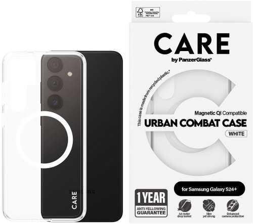 PanzerGlass CARE kryt Samsung Galaxy S24+ Urban čirý/bílý QI - 1 rok záruka žloutnutí - Phone Cover - Main image