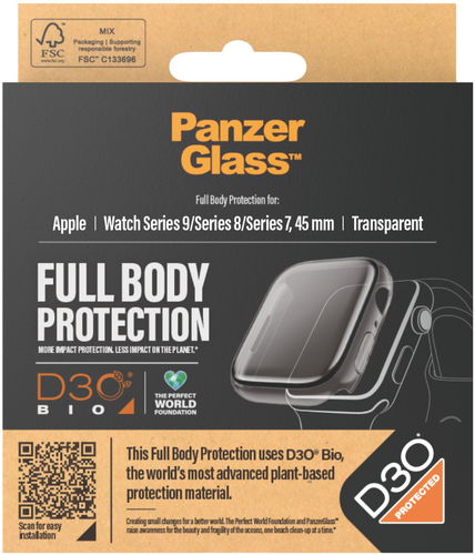 PanzerGlass Apple Watch 9/8/7 45mm ochranný kryt s D30 (čirý rámeček) - Ochranný kryt na hodinky - Hlavní obrázek