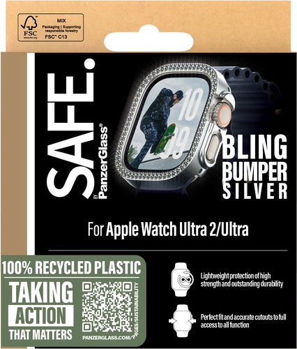 PanzerGlass SAFE Apple Watch Ultra 2/Ultra bumper třpytivě stříbrný rámeček - Ochranný kryt na hodinky - Hlavní obrázek