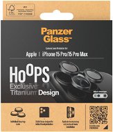 Objektiv-Schutzglas PanzerGlass HoOps Apple iPhone 15 Pro/15 Pro Max - Kamera-Linsenringe - schwarz Titanium - Ochranné sklo na objektiv