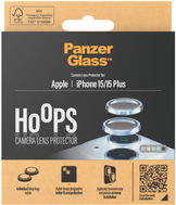 Ochranné sklo na objektív PanzerGlass HoOps Apple iPhone 15/15 Plus – krúžky na šošovky fotoaparátu – modrý hliník - Ochranné sklo na objektiv