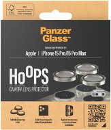 Kamera védő fólia PanzerGlass HoOps Apple iPhone 15 Pro/15 Pro Max kamera védő gyűrű - natúr alumínium - Ochranné sklo na objektiv