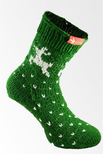 Socks from grandma Green hand knitted size. L - Charity - Main image