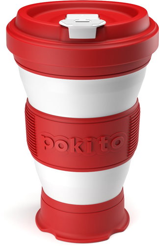 Pokito Folding Coffee Cup 3in1 Cherry - Thermal Mug - Main image